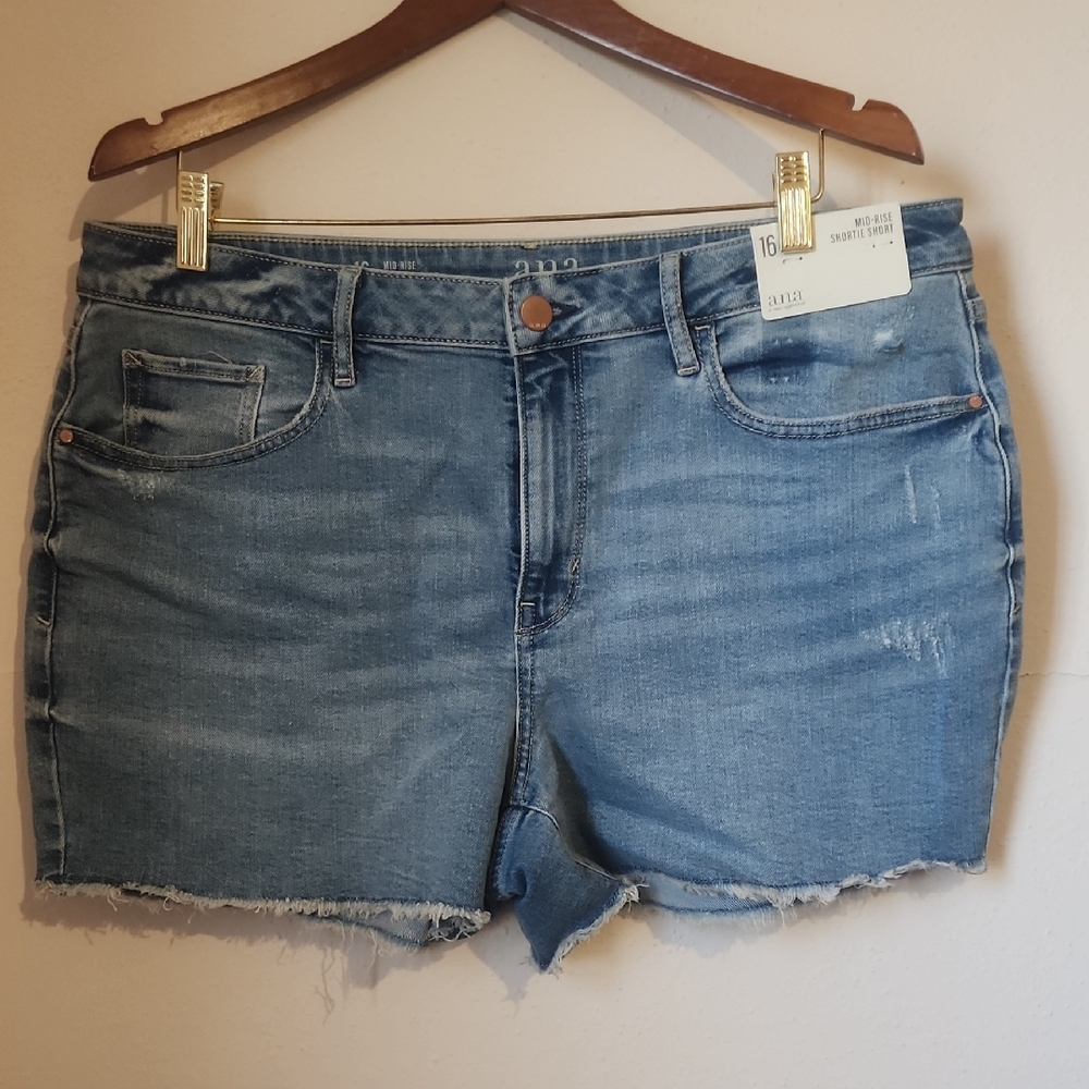 a.n.a Light Blue Distressed Denim Cutoff Shorts